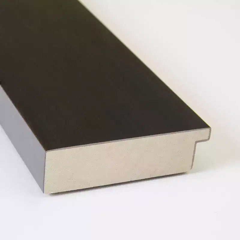 Specchio a figura intera da parete/porta con cornice in legno marrone espresso, rettangolare, singolo