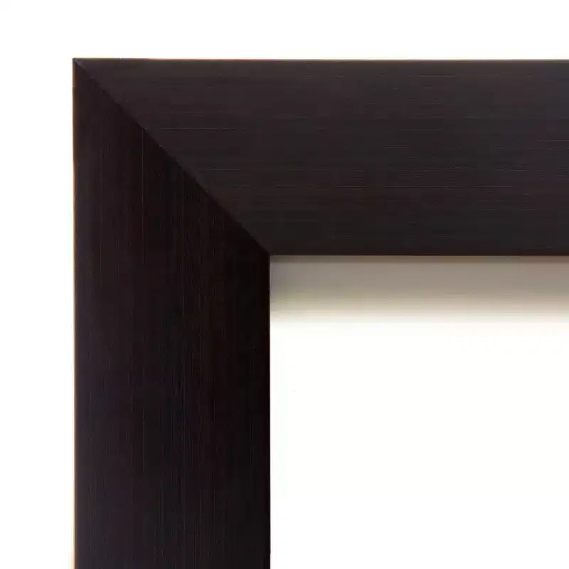Specchio a figura intera da parete/porta con cornice in legno marrone espresso, rettangolare, singolo