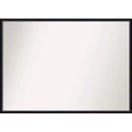 39" x 28" Non-Beveled Lucie Black Wood Wall Mirror - Amanti Art