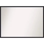 39" x 28" Non-Beveled Lucie Black Wood Wall Mirror - Amanti Art
