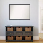 Specchio da parete rettangolare con cornice nera – Singolo