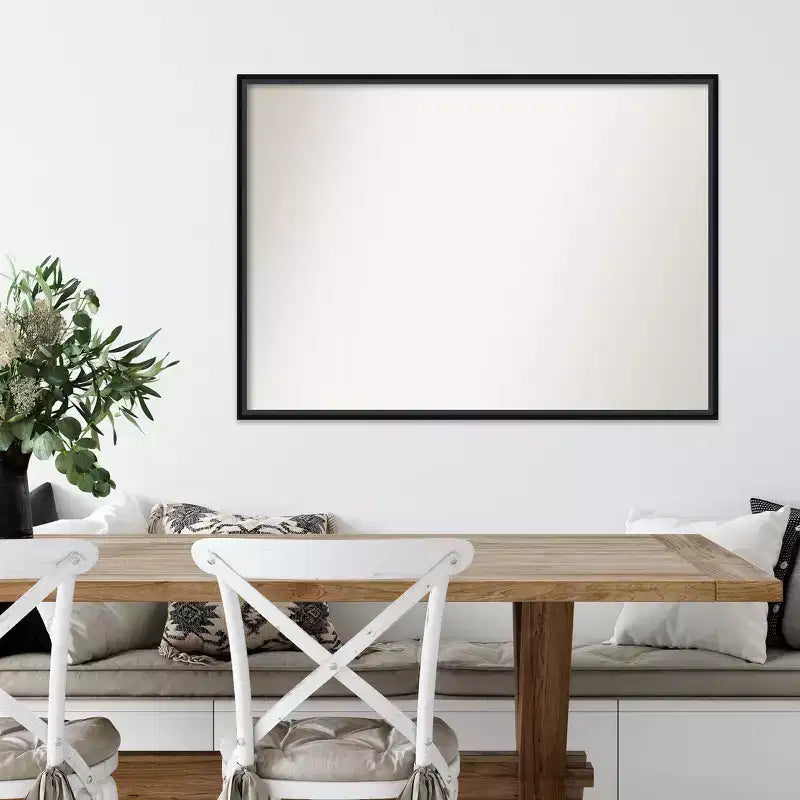 Specchio da parete rettangolare con cornice nera – Singolo