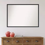 Specchio da parete rettangolare con cornice nera – Singolo