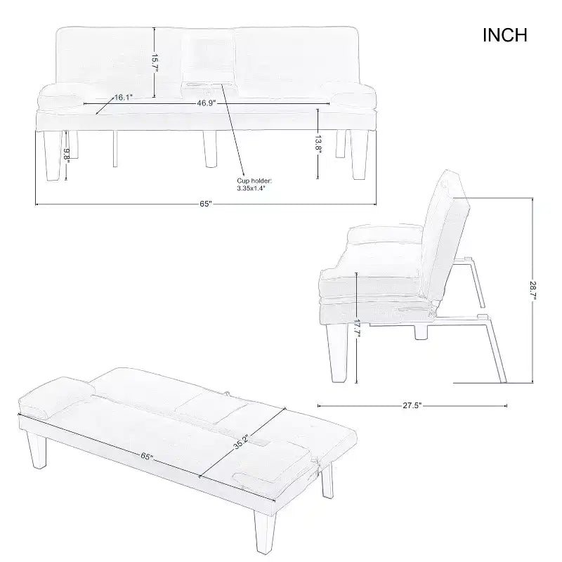 Divano sezionale modulare a L beige, 2 posti con chaise longue