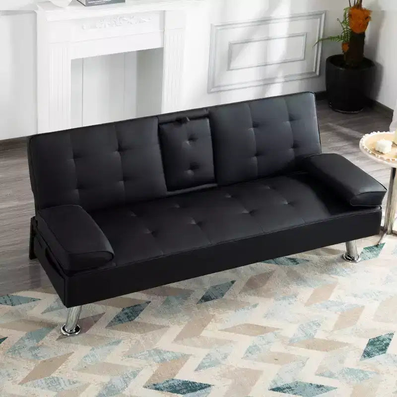 Divano sezionale modulare a L beige, 2 posti con chaise longue