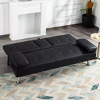 Divano sezionale modulare a L beige, 2 posti con chaise longue