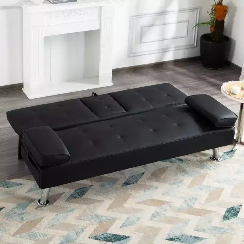 Divano sezionale modulare a L beige, 2 posti con chaise longue