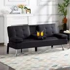 Divano sezionale modulare a L beige, 2 posti con chaise longue