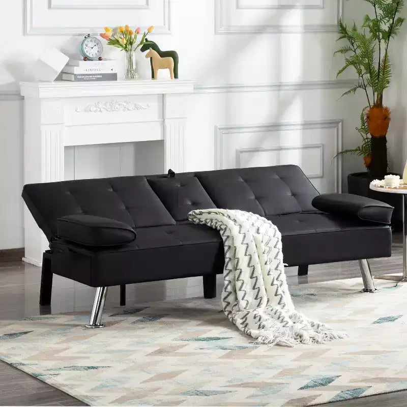 Divano sezionale modulare a L beige, 2 posti con chaise longue