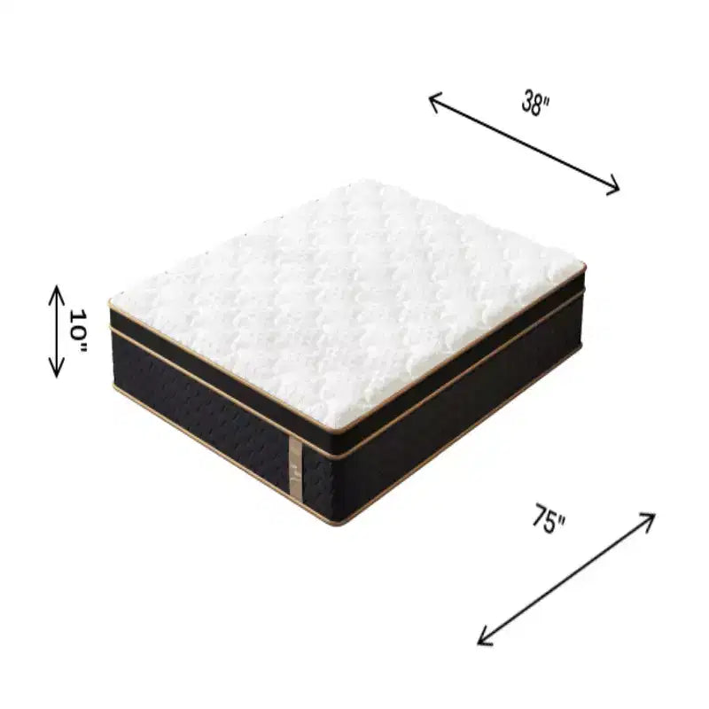 Materasso Ibrido Bianco – Molle Insacchettate e Gel Foam, 1 Posto