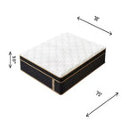 Materasso Ibrido Bianco – Molle Insacchettate e Gel Foam, 1 Posto