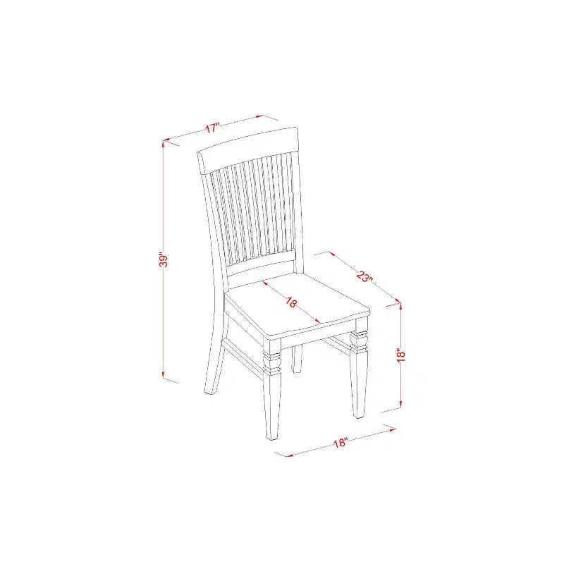 Set da pranzo rotondo con finitura ciliegio, legno e similpelle, 4 posti, 5 pezzi