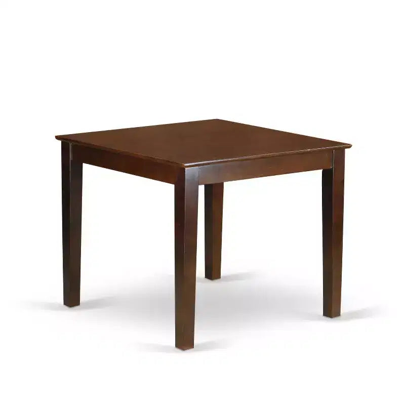 Set da 3 pezzi tavolo da pranzo rotondo, mogano, 2 posti, sedie in similpelle