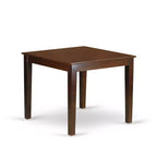 Set da 3 pezzi tavolo da pranzo rotondo, mogano, 2 posti, sedie in similpelle