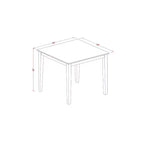 Set da 3 pezzi tavolo da pranzo rotondo, mogano, 2 posti, sedie in similpelle