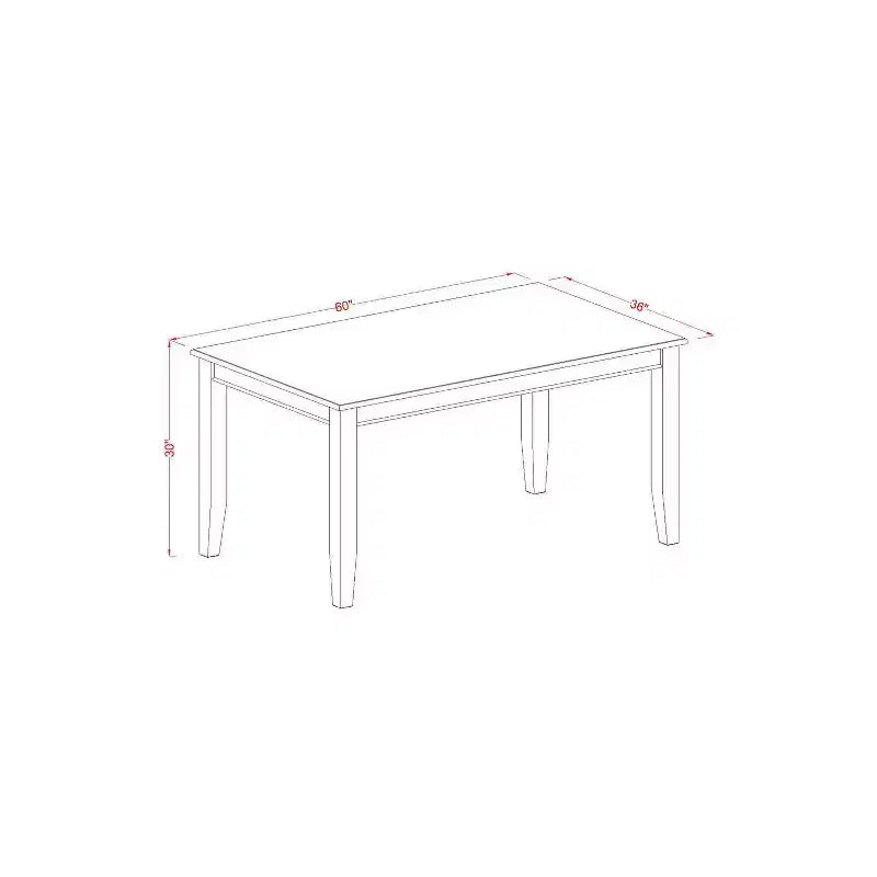 Set da pranzo a 5 pezzi rettangolare imbottito nero, 4 posti a sedere