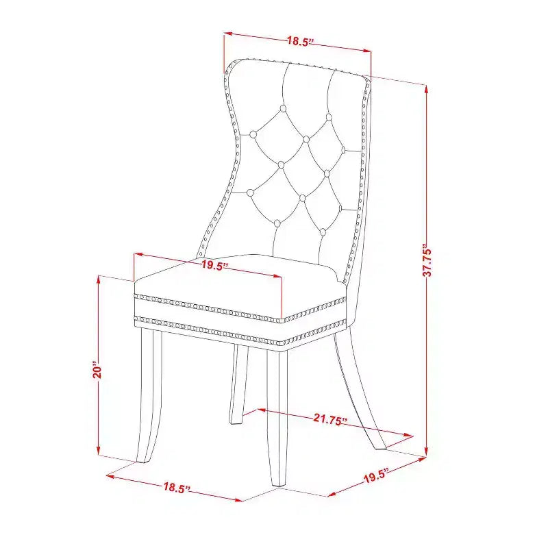 Set da pranzo a 5 pezzi rettangolare imbottito nero, 4 posti a sedere