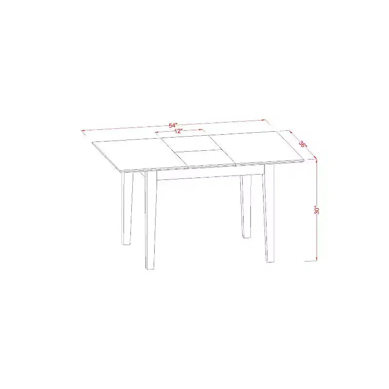 Set da pranzo in 5 pezzi in legno marrone sella e similpelle, 4 posti a sedere