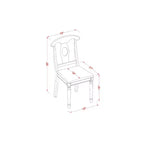 Set da pranzo in 5 pezzi in legno marrone sella e similpelle, 4 posti a sedere