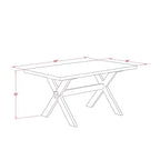 Set tavolo da pranzo rotondo in legno, marrone scuro, 6 posti, 7 pezzi