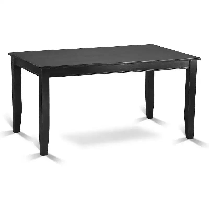 Set da pranzo rettangolare nero 5 pezzi, 4 posti a sedere