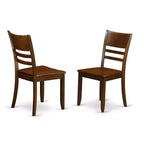 Set da pranzo in legno marrone e similpelle, rettangolare, 6 posti a sedere