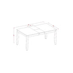Set da pranzo in legno marrone e similpelle, rettangolare, 6 posti a sedere