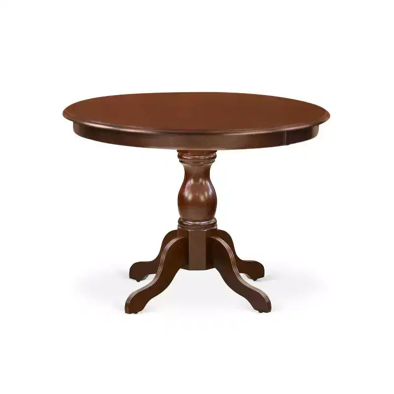 Set da pranzo rotondo in legno a 3 pezzi, 2 posti, Mogano