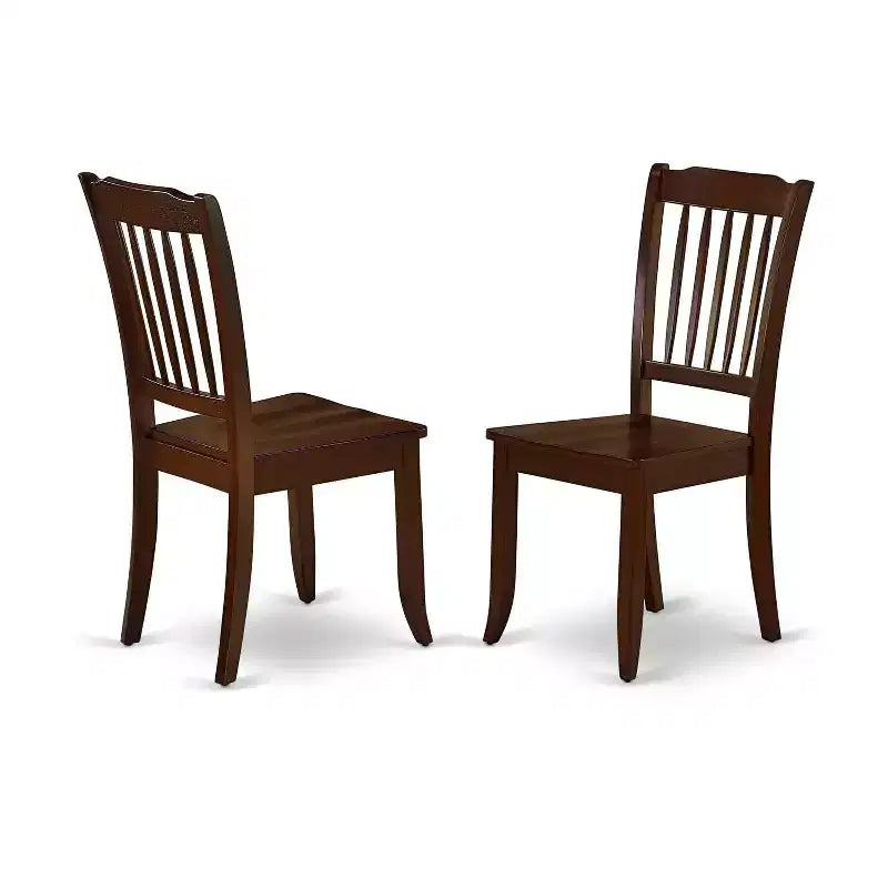 Set da pranzo rotondo in legno a 3 pezzi, 2 posti, Mogano