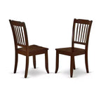 Set da pranzo rotondo in legno a 3 pezzi, 2 posti, Mogano