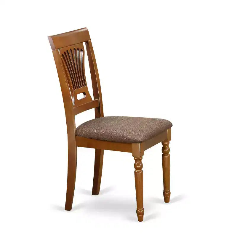 Set tavolo da pranzo ovale marrone in legno, sedie in similpelle con braccioli, 4 posti, 5 pezzi
