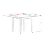Set da pranzo da 3 pezzi con tavolo pieghevole Linen White per 2 persone, struttura in legno e sedie in ecopelle
