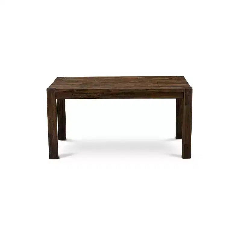 Set da pranzo 7 pezzi, effetto anticato marrone giacobino, 6 posti