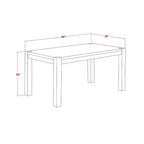 Set da pranzo 7 pezzi, effetto anticato marrone giacobino, 6 posti