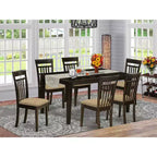 Set da pranzo rettangolare 7 pezzi Cappuccino, 6 posti