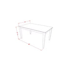Set da pranzo rettangolare 7 pezzi Cappuccino, 6 posti