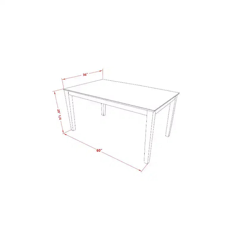 Set da pranzo rettangolare 7 pezzi Cappuccino, 6 posti