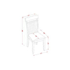 Set da pranzo rettangolare 7 pezzi Cappuccino, 6 posti