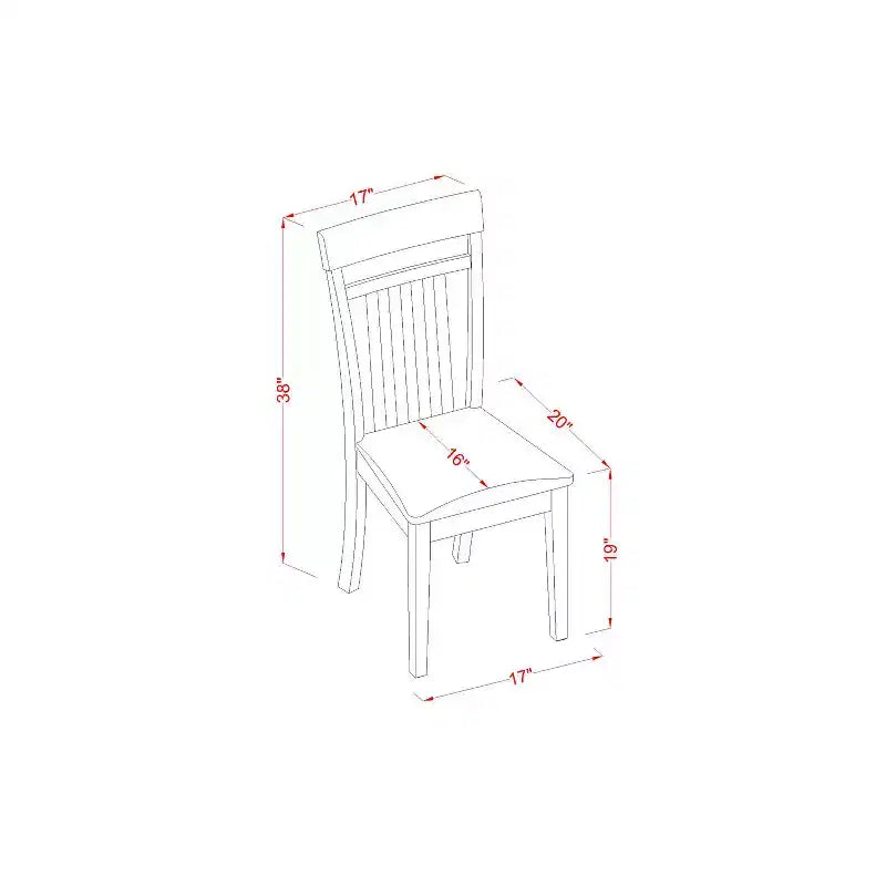 Set da pranzo rettangolare 7 pezzi Cappuccino, 6 posti