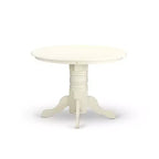 Set tavolo da pranzo rotondo panna e ciliegio, 4 posti, 5 pezzi