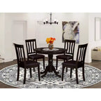 Set da pranzo cappuccino rotondo 5 pezzi, 4 posti a sedere
