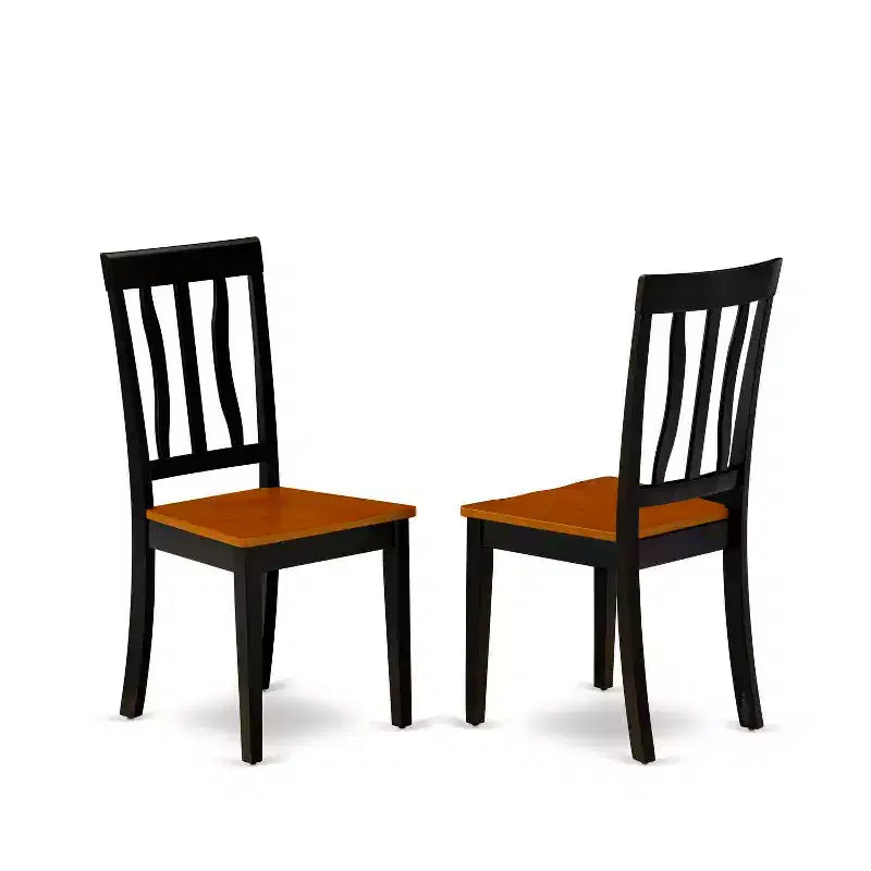 Set da pranzo rotondo Black & Cherry 5 pezzi, 4 posti a sedere