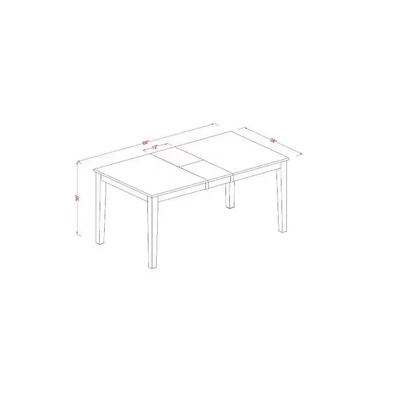 Set da pranzo rotondo Black & Cherry 5 pezzi, 4 posti a sedere