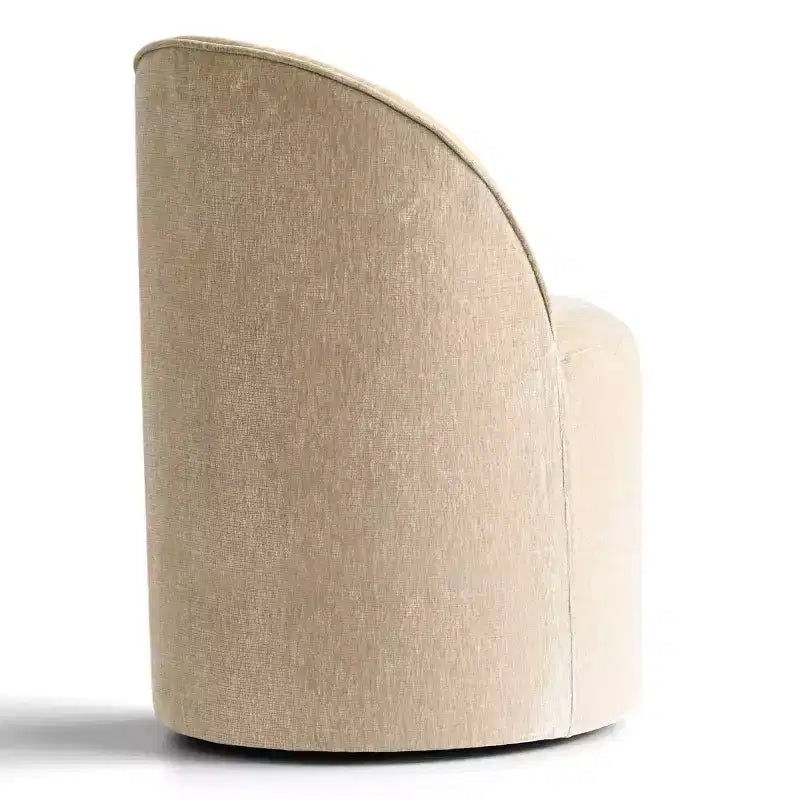 Sedia da pranzo con ruote in ciniglia – Set da 2 | Beige / Nero / Marrone / Verde salvia / Verde oliva / Terra / Brie