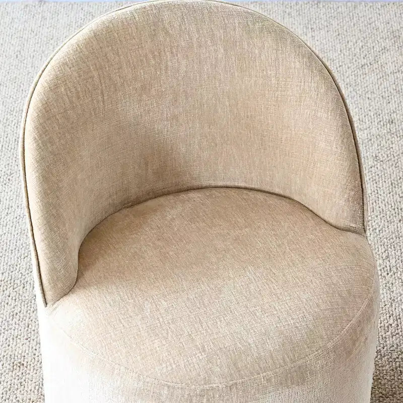 Sedia da pranzo con ruote in ciniglia – Set da 2 | Beige / Nero / Marrone / Verde salvia / Verde oliva / Terra / Brie