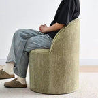Sedia da pranzo con ruote in ciniglia – Set da 2 | Beige / Nero / Marrone / Verde salvia / Verde oliva / Terra / Brie
