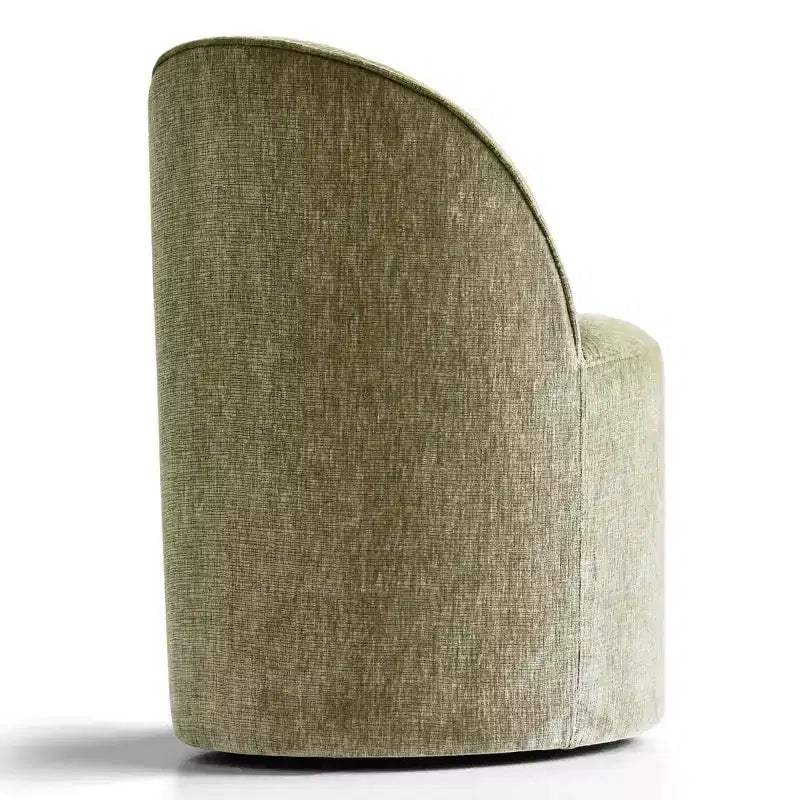 Sedia da pranzo con ruote in ciniglia – Set da 2 | Beige / Nero / Marrone / Verde salvia / Verde oliva / Terra / Brie