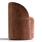 Sedia da pranzo con ruote in ciniglia – Set da 2 | Beige / Nero / Marrone / Verde salvia / Verde oliva / Terra / Brie