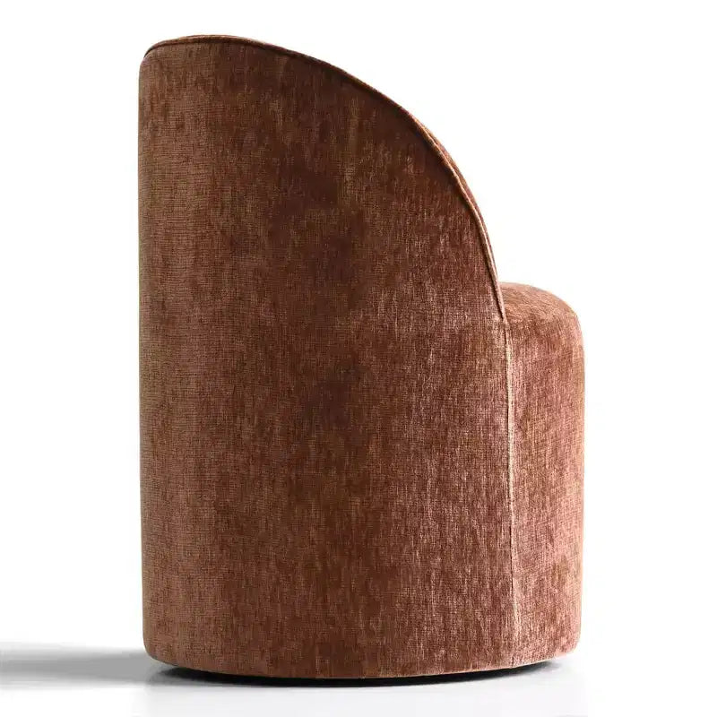 Sedia da pranzo con ruote in ciniglia – Set da 2 | Beige / Nero / Marrone / Verde salvia / Verde oliva / Terra / Brie
