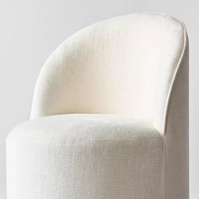 Sedia da pranzo con ruote in ciniglia – Set da 2 | Beige / Nero / Marrone / Verde salvia / Verde oliva / Terra / Brie